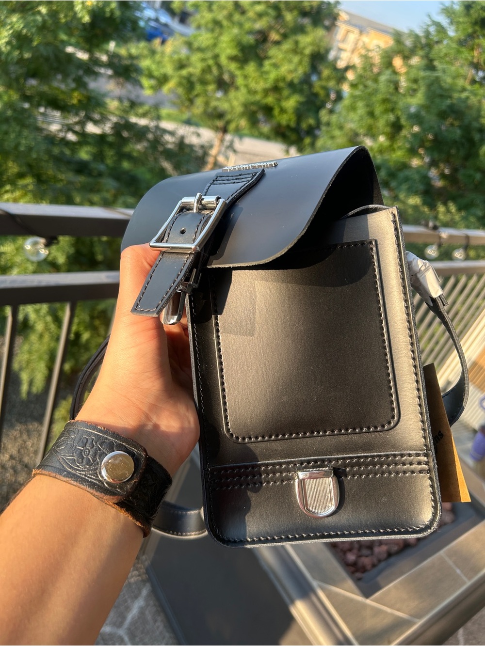 Dr Marten Crossbody Leather Bag with Buckle - Picture 5 of 6